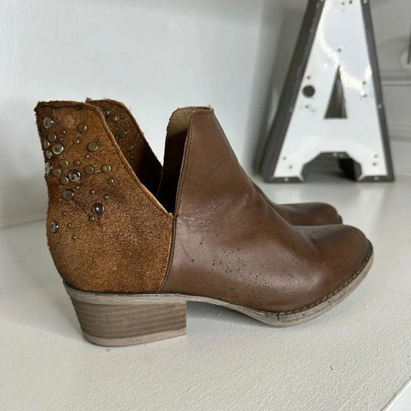 Circle G by Corral Leather Ankle Booties Western Boho Chic  - Size 9 - Picture 11 of 11